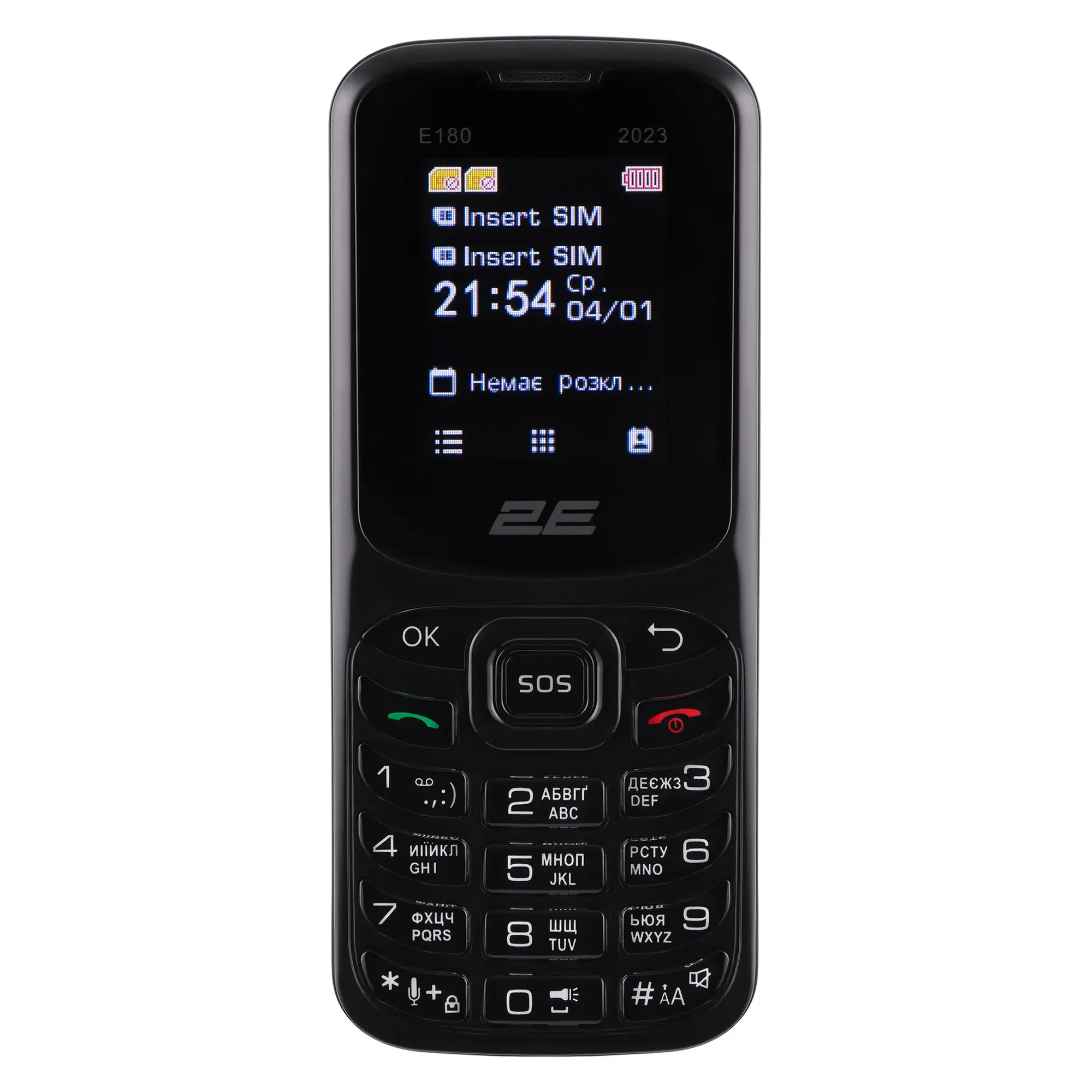 Купить Мобильный телефон 2E E180 2023 Black (688130251044) - фото 1