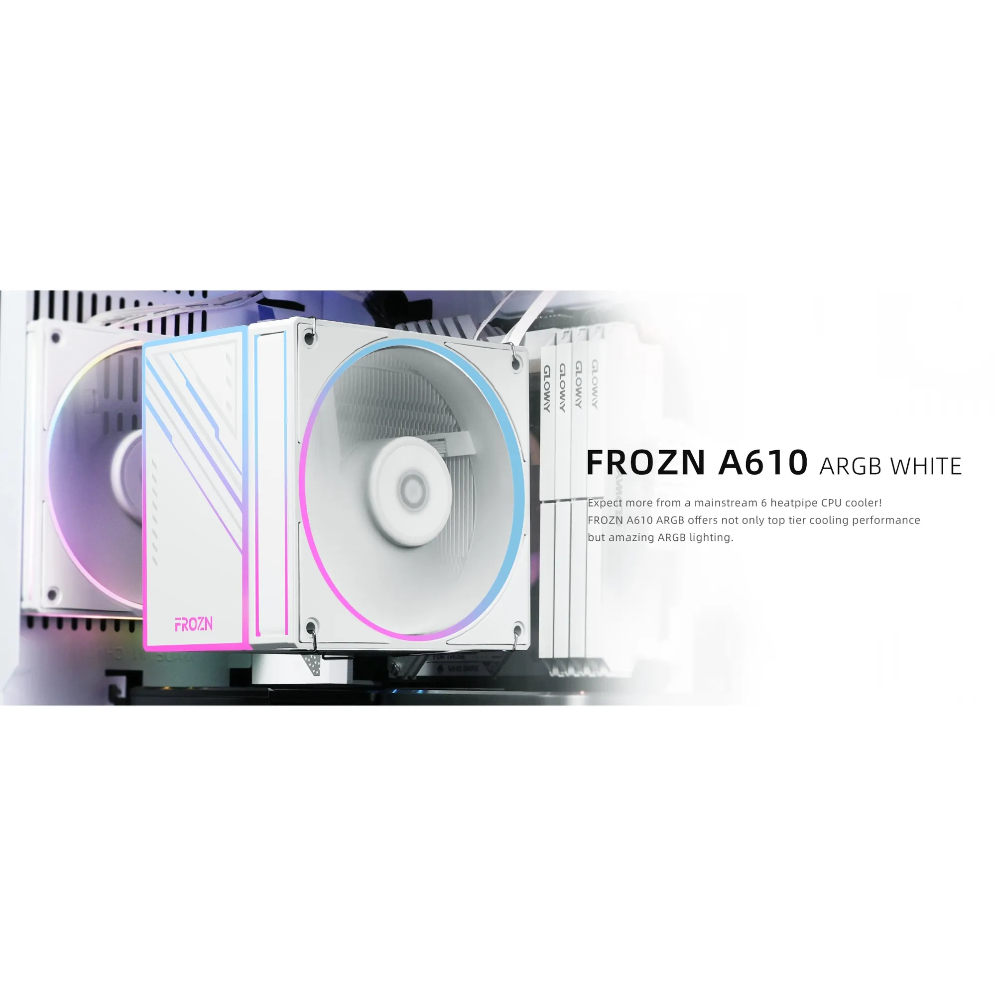 Купить Процессорный кулер ID-Cooling Frozn A610 ARGB White - фото 8