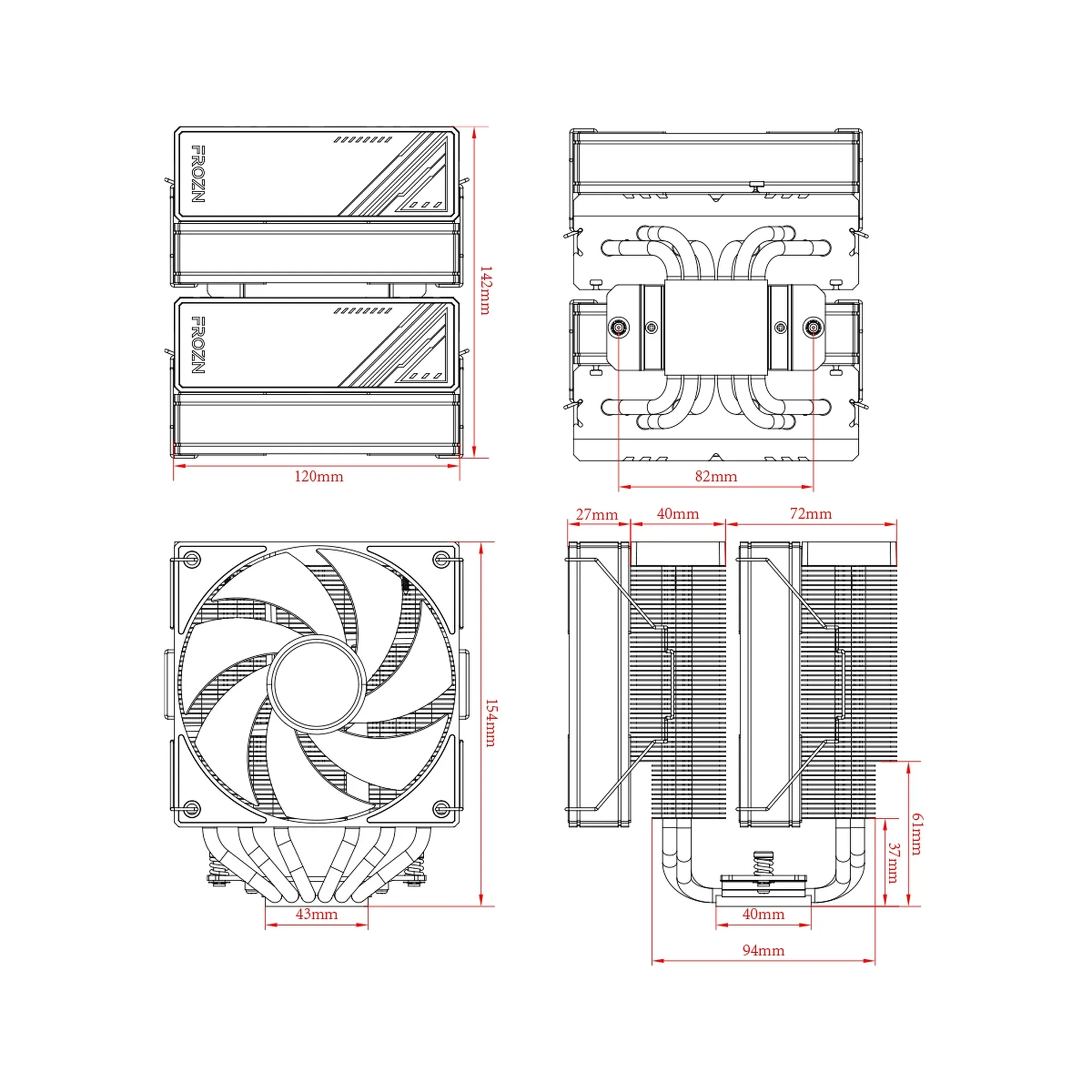 Купить Процессорный кулер ID-Cooling Frozn A620 ARGB - фото 7