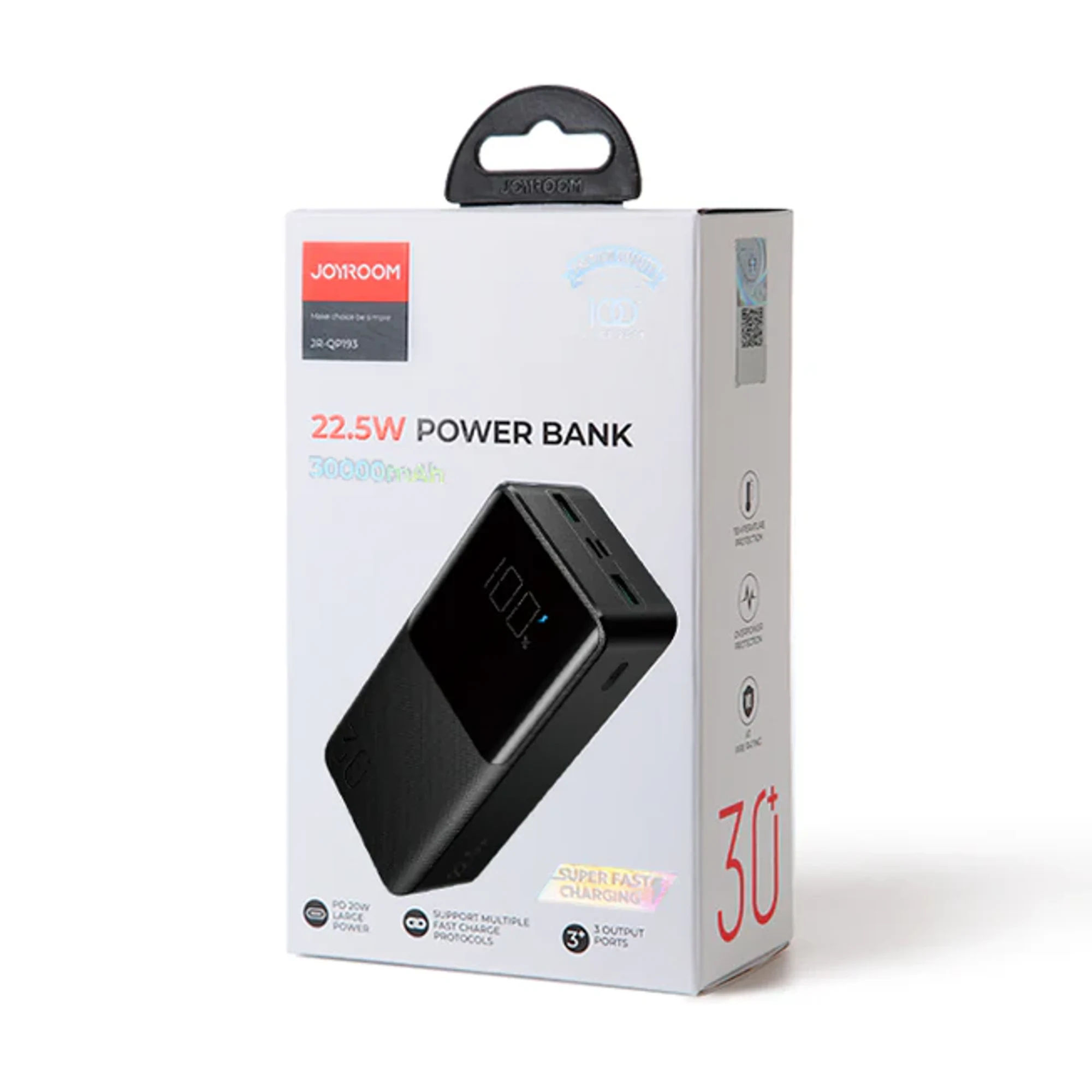 Купить Павербанк УМБ Joyroom 20000mAh 22.5W PD QC3.0 USB-C Lightning Cables (JR-L015) black - фото 5