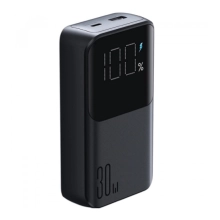 Купить Павербанк УМБ Joyroom 20000mAh 30W PD mini power bank USB-C Lightning cables (JR-PBC07) Black - фото 1