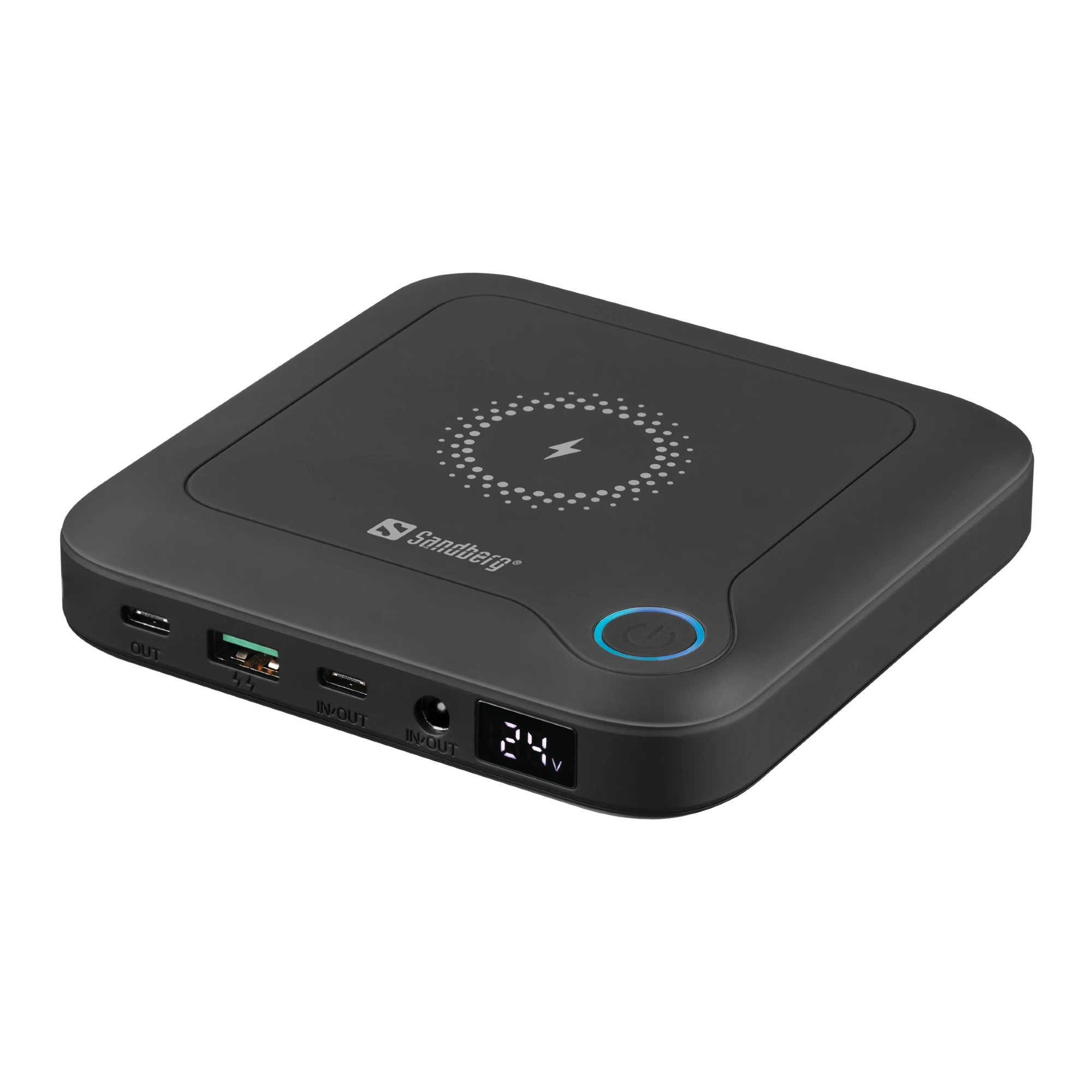 Купить Павербанк УМБ Sandberg PD 24000mAh 85W All-in1 Laptop, UPS mode,  DC 12-24V/4А, USB, Type-C OUT PD (420-57) - фото 1