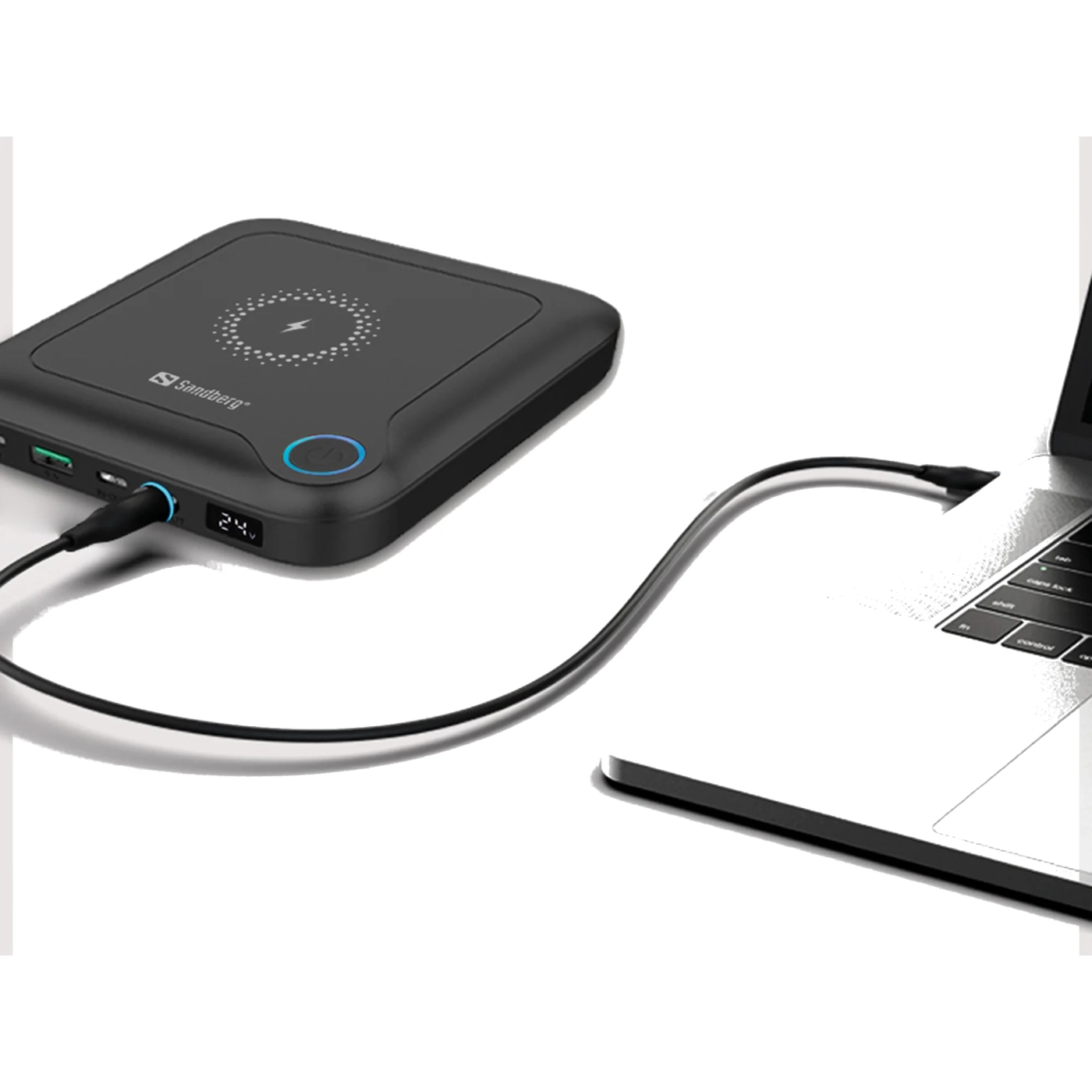 Купить Павербанк УМБ Sandberg PD 24000mAh 85W All-in1 Laptop, UPS mode,  DC 12-24V/4А, USB, Type-C OUT PD (420-57) - фото 2