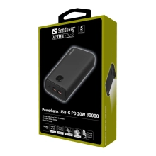 Купити Павербанк УМБ Sandberg PD 30000 mAh 20W 1,7A QC3.0, UPS mode, 2хUSB, Type-C OUT (420-68) Black - фото 4