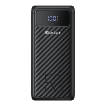 Купить Павербанк УМБ Sandberg PD 50000mAh 130W PD, 3хUSB 3xType-C LED 2W (420-75) Black - фото 1