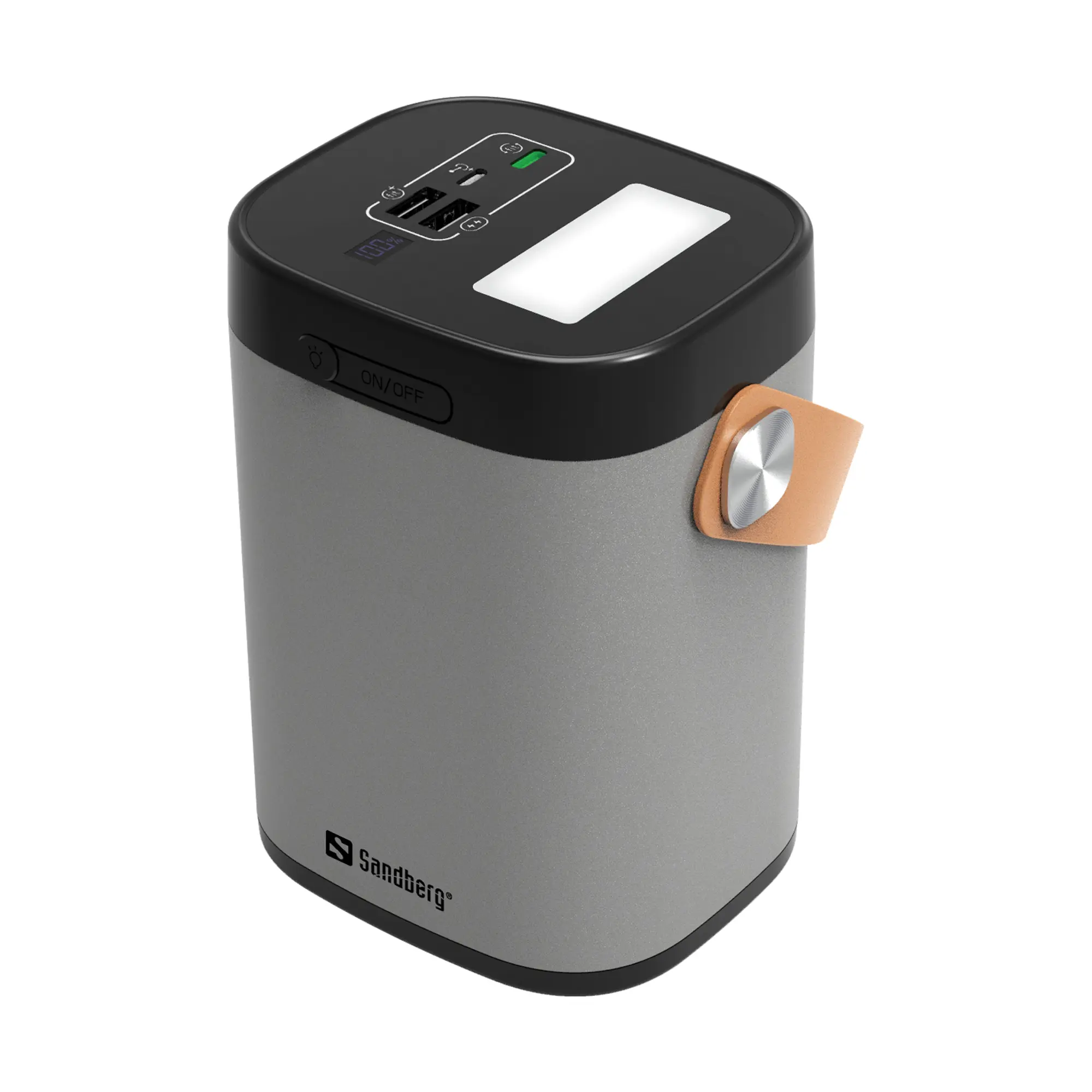 Купити Павербанк УМБ Sandberg PD 60000mAh 3A QC3.0/VOOC 20W , UPS mode, 2хUSB, Type-C OUT (420-71) Gray - фото 2