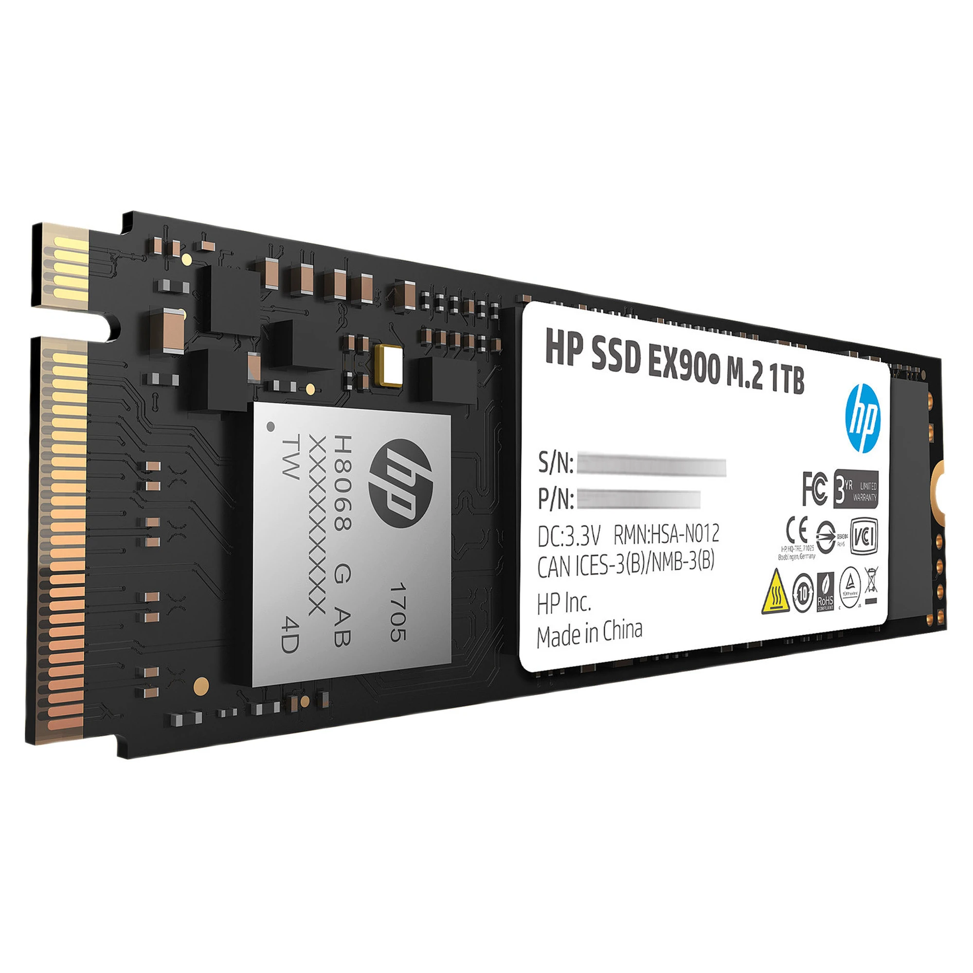 Купити SSD диск HP EX900 1TB NVMe 1.3 M.2 PCIe 3.0 x4 3D V-NAND TLC (5XM46AA#ABB) - фото 3