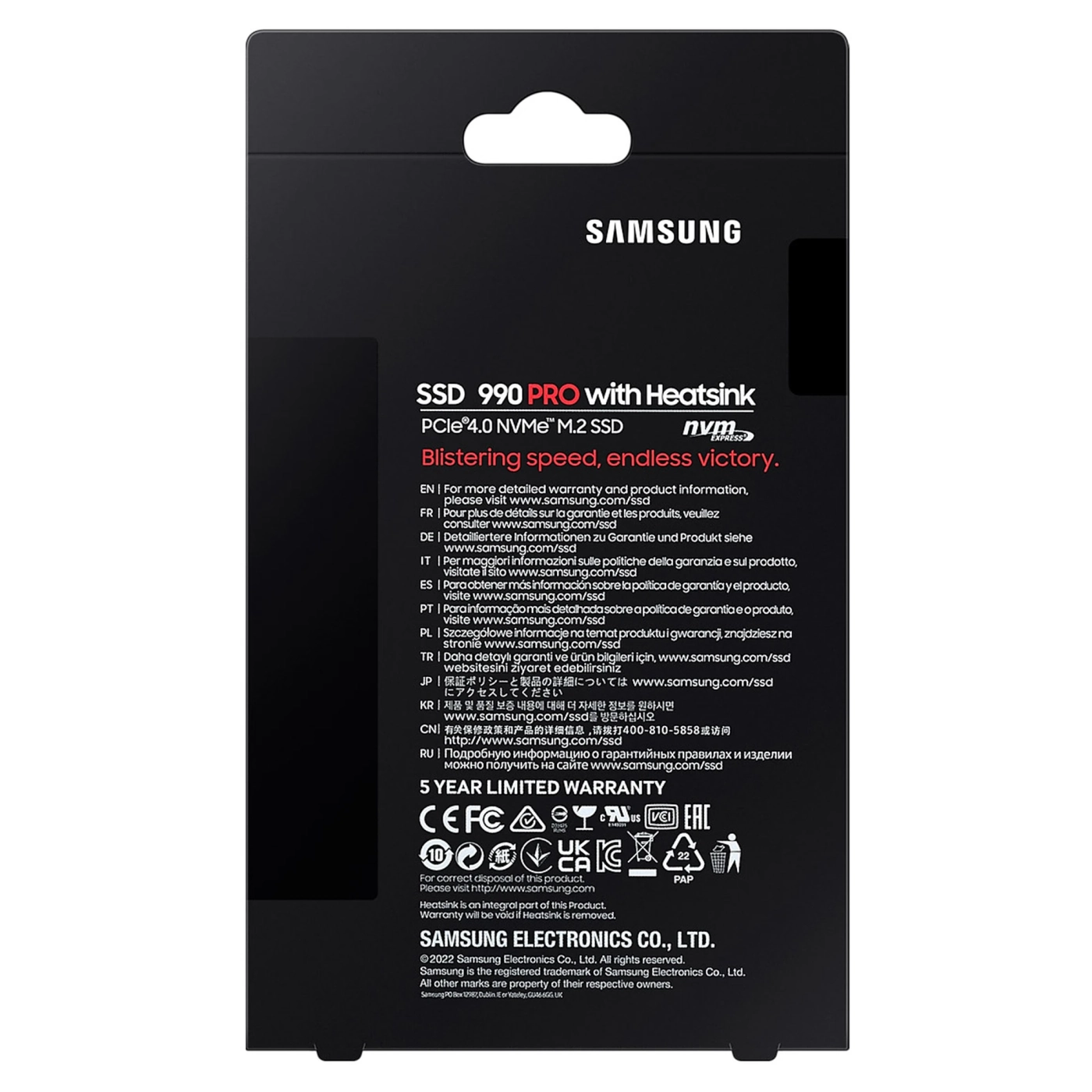Купить SSD диск Samsung 990 PRO with Heatsink 1TB M.2 PCIe 4.0 x4 Nvme (MZ-V9P1T0CW) - фото 8
