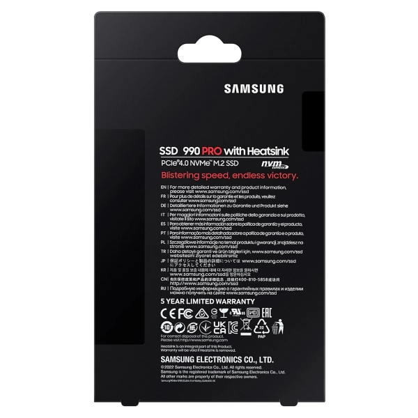 Купить SSD диск Samsung 990 PRO with Heatsink 1TB M.2 PCIe 4.0 x4 Nvme (MZ-V9P1T0CW) - фото 8