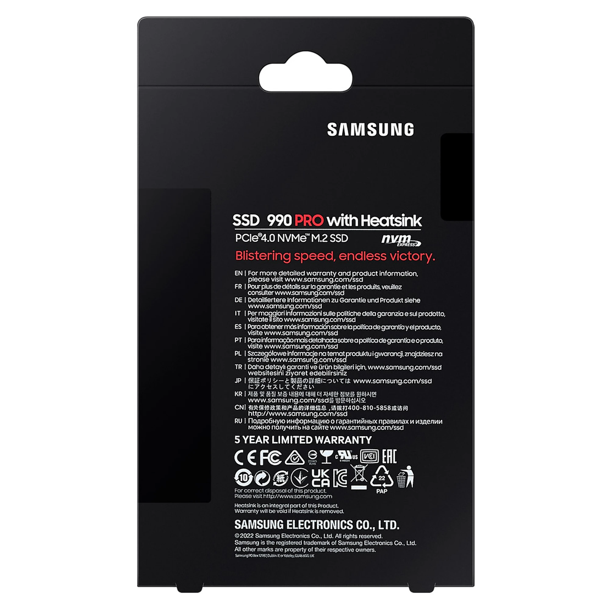 Купить SSD диск Samsung 990 PRO with Heatsink 1TB M.2 PCIe 4.0 x4 Nvme (MZ-V9P1T0CW) - фото 8