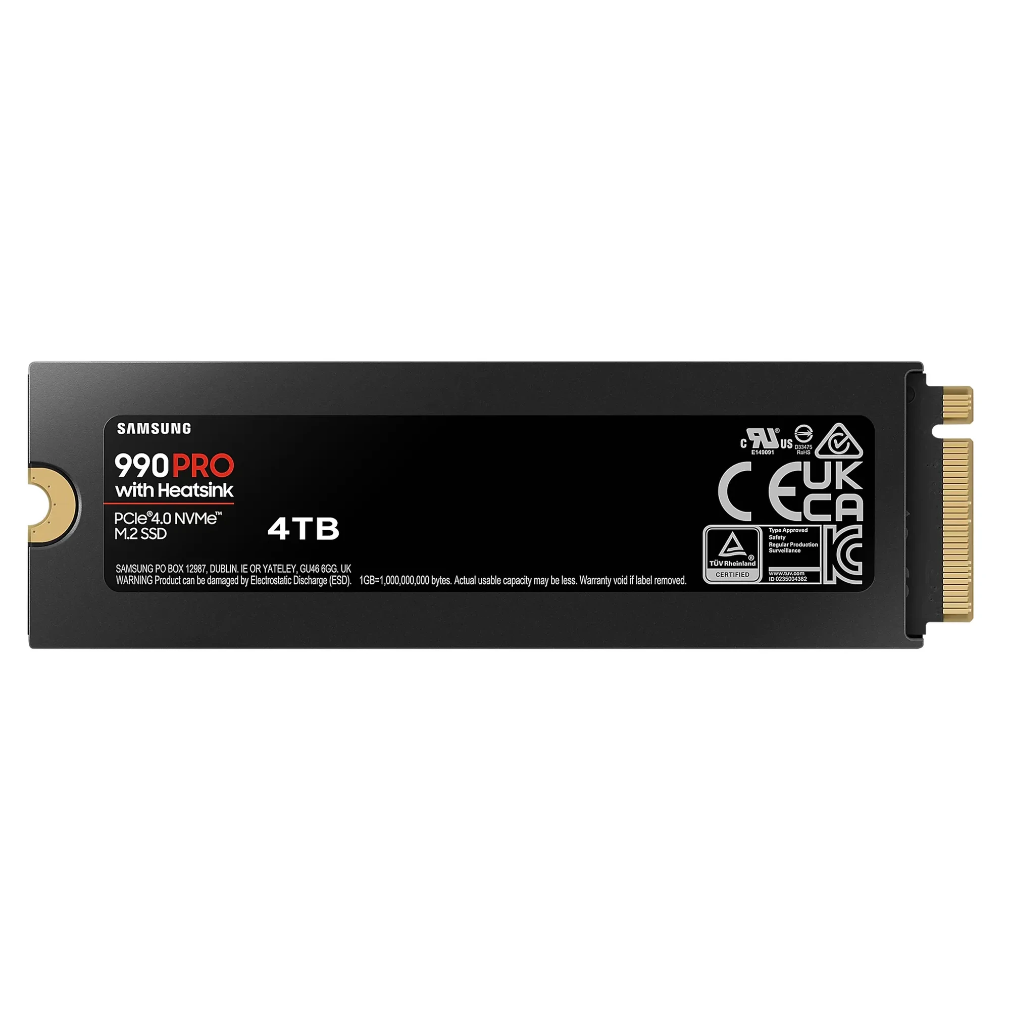 Купить SSD диск Samsung 990 PRO with Heatsink 4TB M.2 PCIe 4.0 x4 Nvme (MZ-V9P4T0GW) - фото 4