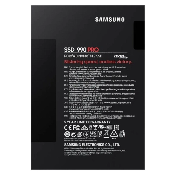 Купить SSD диск Samsung 990 PRO with Heatsink 4TB M.2 PCIe 4.0 x4 Nvme (MZ-V9P4T0GW) - фото 7