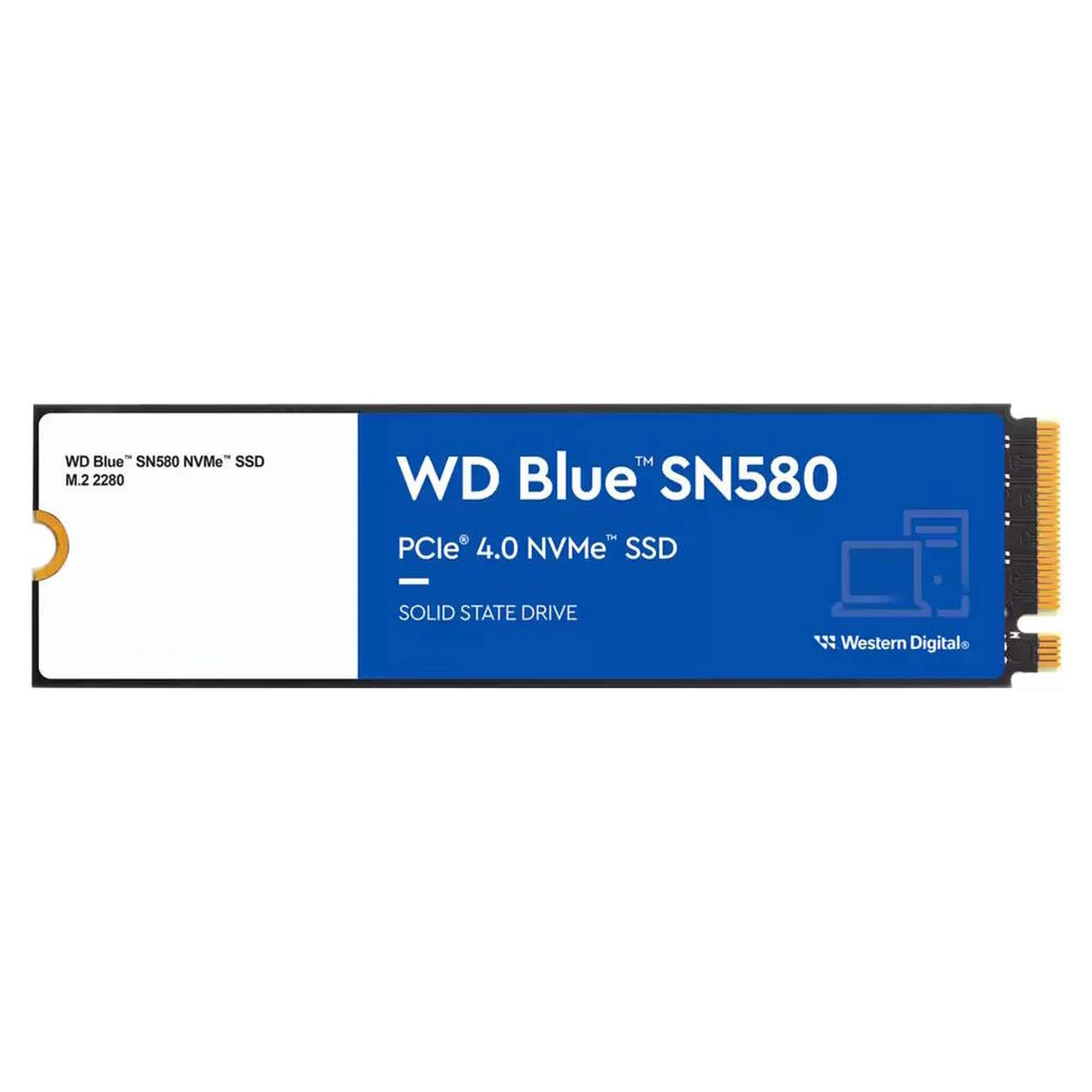 Купить SSD диск WD Blue SN580 1TB M.2 NVME PCIe 4.0 x4(WDS100T3B0E) - фото 1