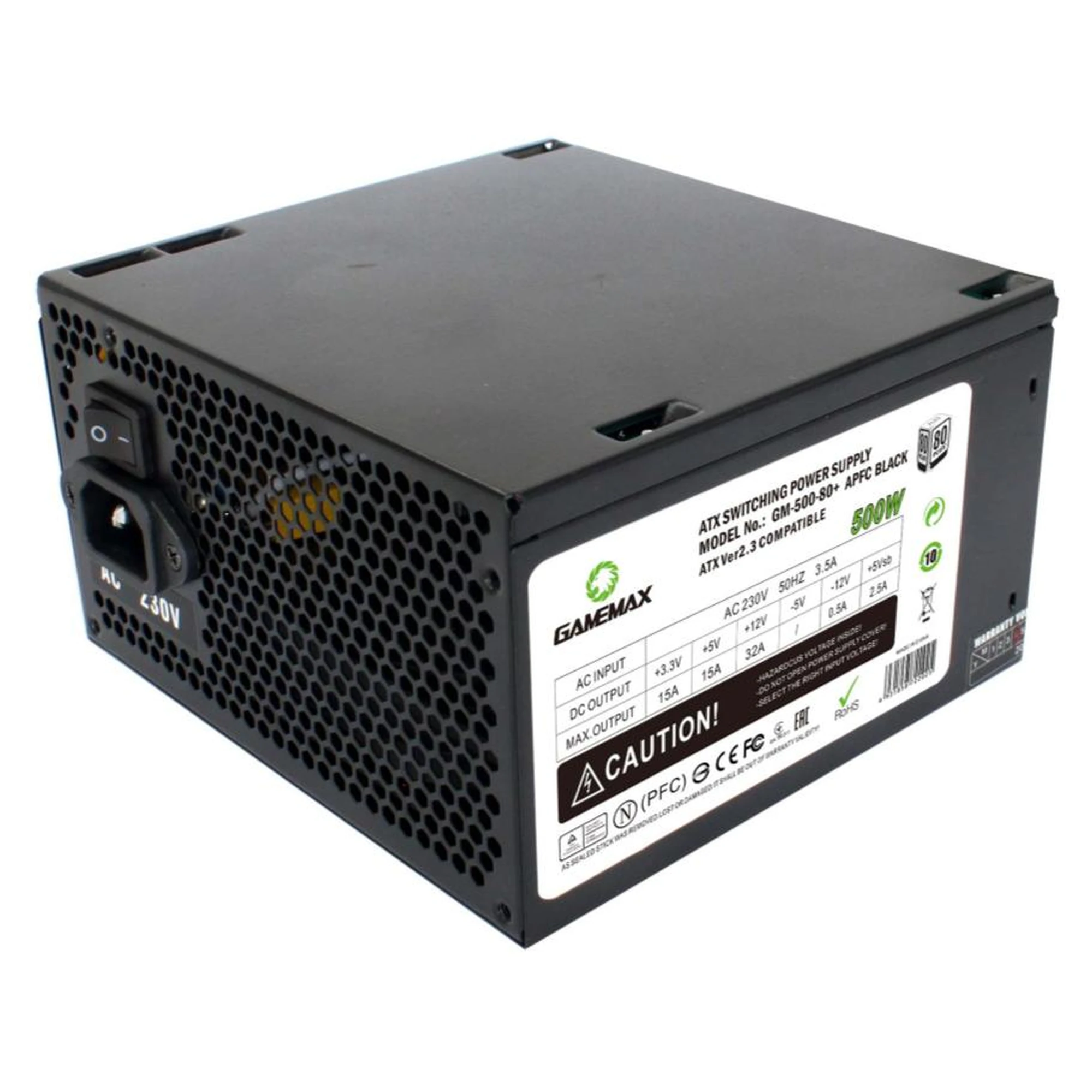 Купити Блок живлення Gamemax GM-500 80+ APFC Black - фото 3