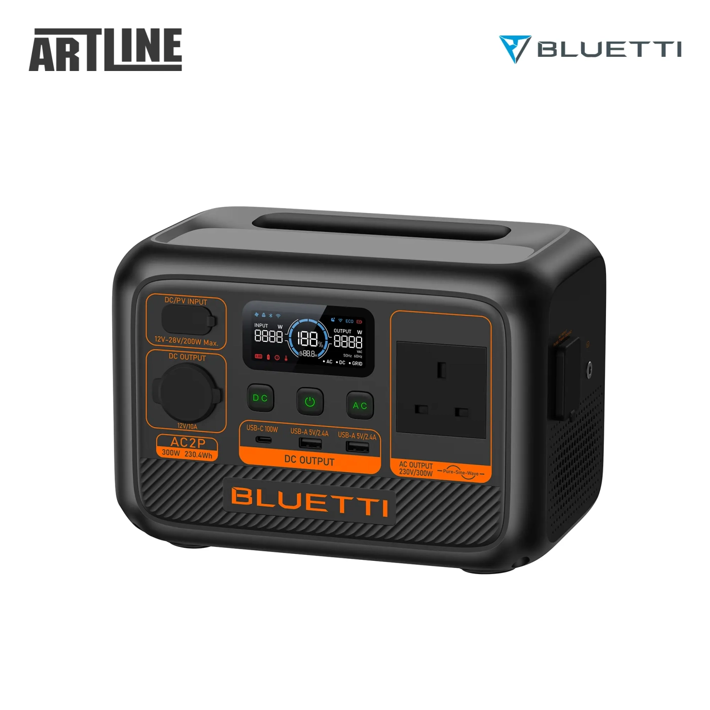 Купить Зарядная станция BLUETTI AC2P 300W 230.4Wh UK Standard + переходник - фото 5