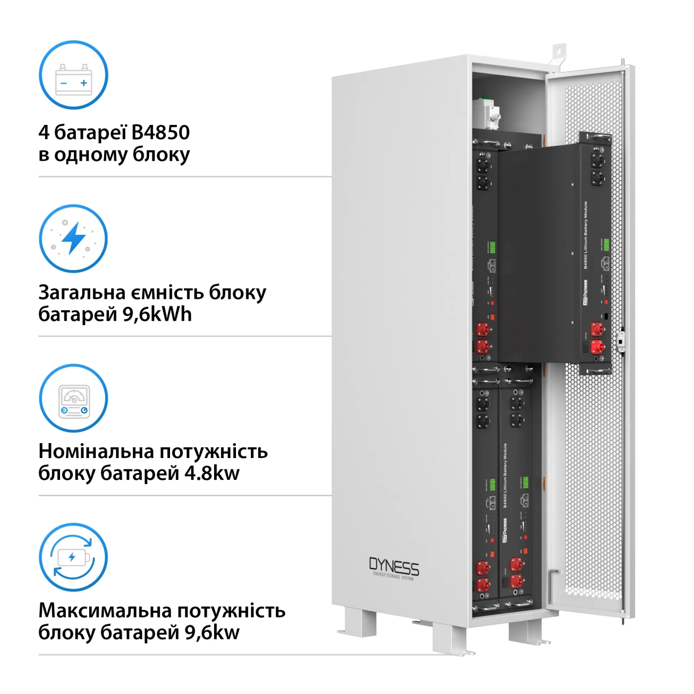 Купить Аккумуляторный модуль Dyness 4xB4850 48V 200Ah 9.6kwh LiFePo4 - фото 2