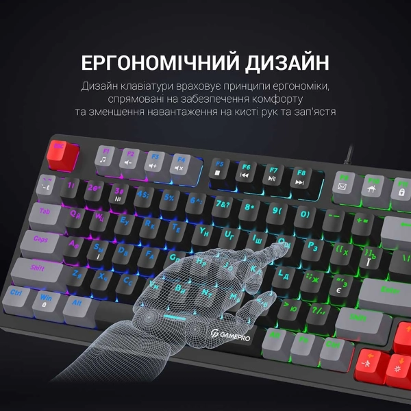 Купить Клавиатура Gamepro MK120B Blue Switches - фото 10