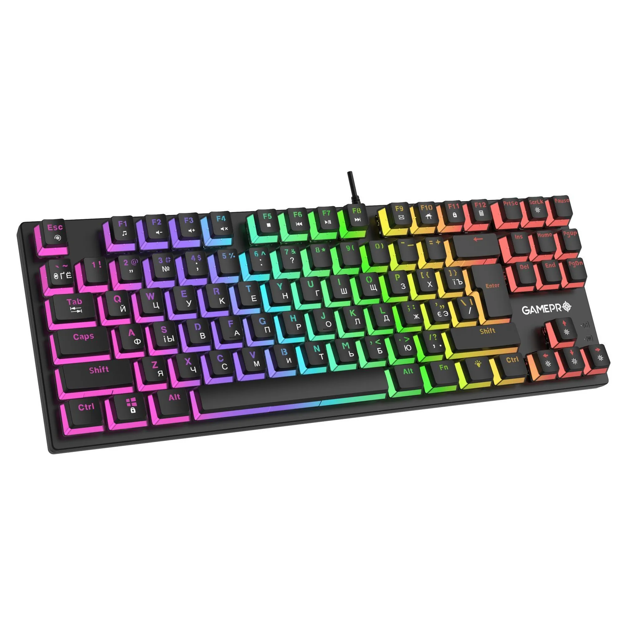 Купить Клавиатура GamePro MK80R Red Switch RGB USB Black - фото 2