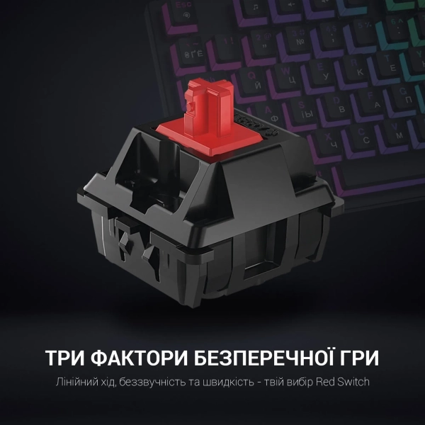 Купить Клавиатура GamePro MK80R Red Switch RGB USB Black - фото 12