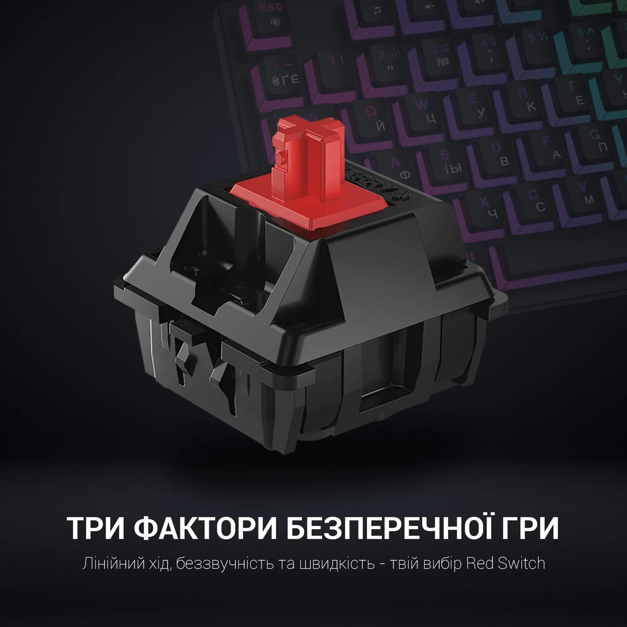 Купить Клавиатура GamePro MK80R Red Switch RGB USB Black - фото 12