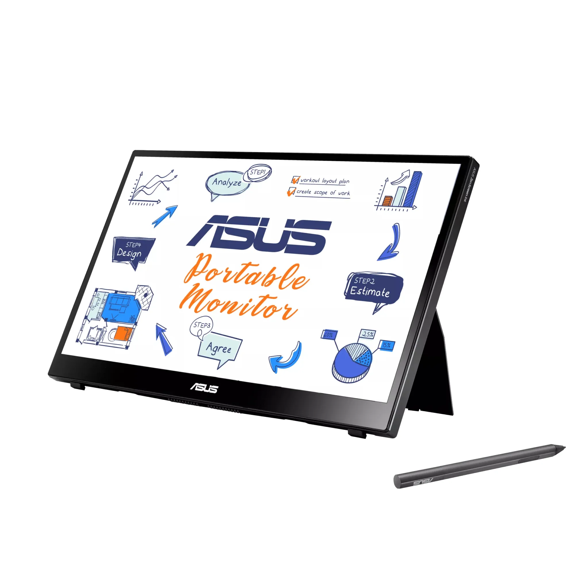 Купить Монитор 14" Asus ZenScreen Ink MB14AHD (90LM063V-B01170) - фото 1