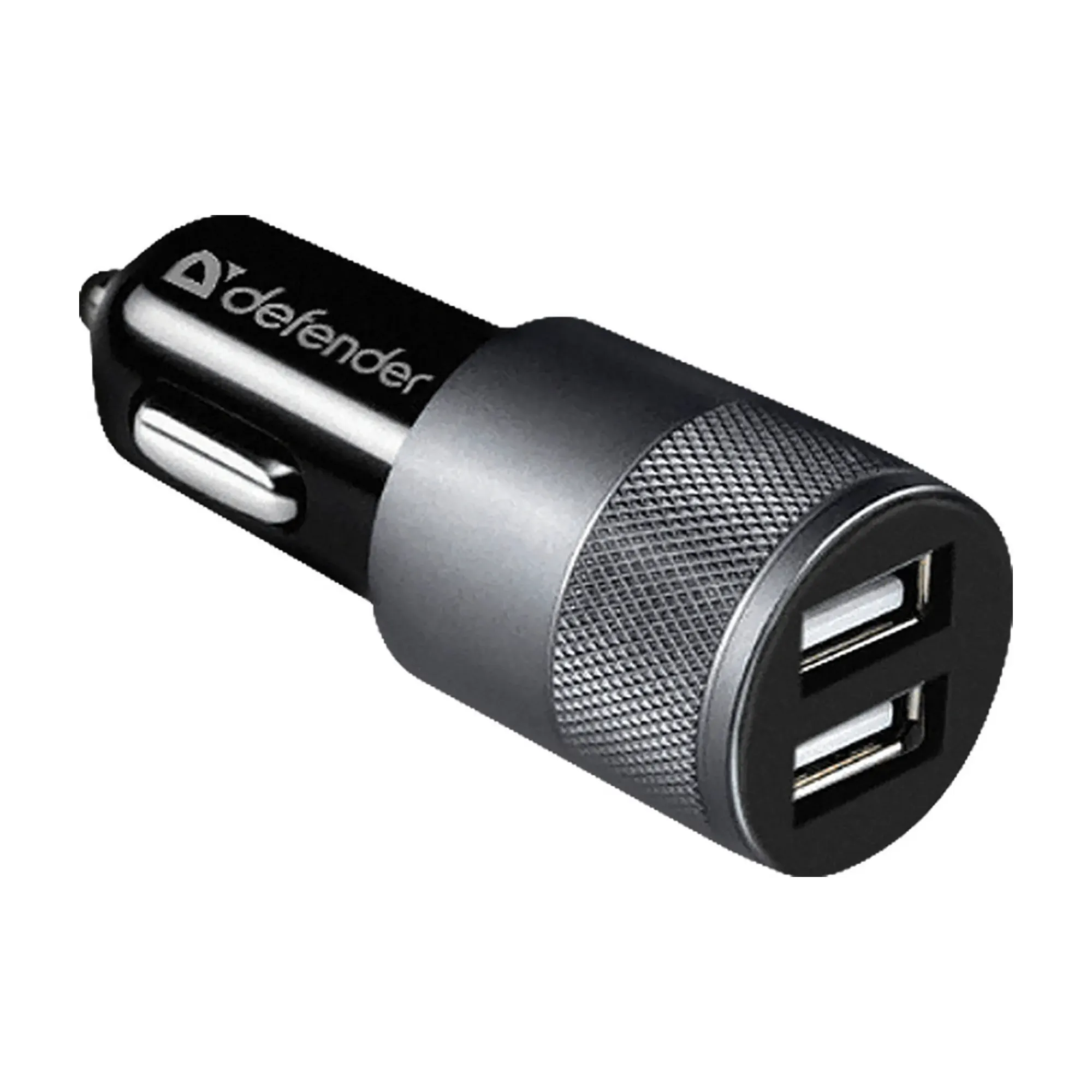 Купити Автозарядка Defender UCA-21 2xUSB 12W (2xUSB-A) 2.1A Black (83821) - фото 1