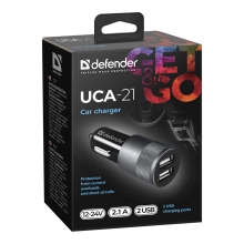 Купити Автозарядка Defender UCA-21 2xUSB 12W (2xUSB-A) 2.1A Black (83821) - фото 4
