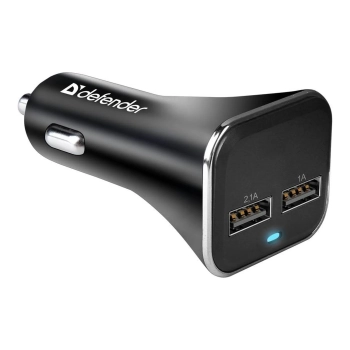 Купить Автозарядка Defender UCA-31 2xUSB 15W (2xUSB-A) 5V/3.1A (83597) - фото 1