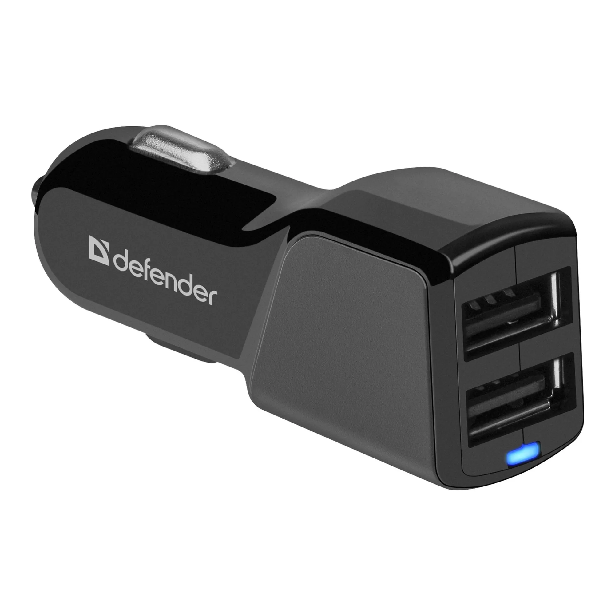 Купить Автозарядка Defender UCA-34 2xUSB 18W (2xUSB-A) 3.4A Black (83834) - фото 1