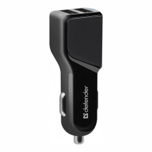 Купить Автозарядка Defender UCA-34 2xUSB 18W (2xUSB-A) 3.4A Black (83834) - фото 2