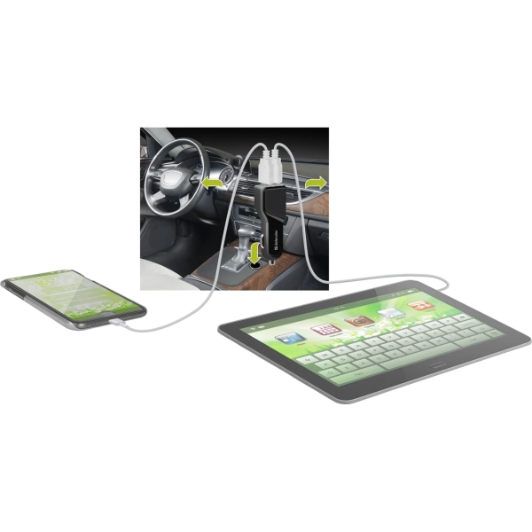 Купить Автозарядка Defender UCA-34 2xUSB 18W (2xUSB-A) 3.4A Black (83834) - фото 5