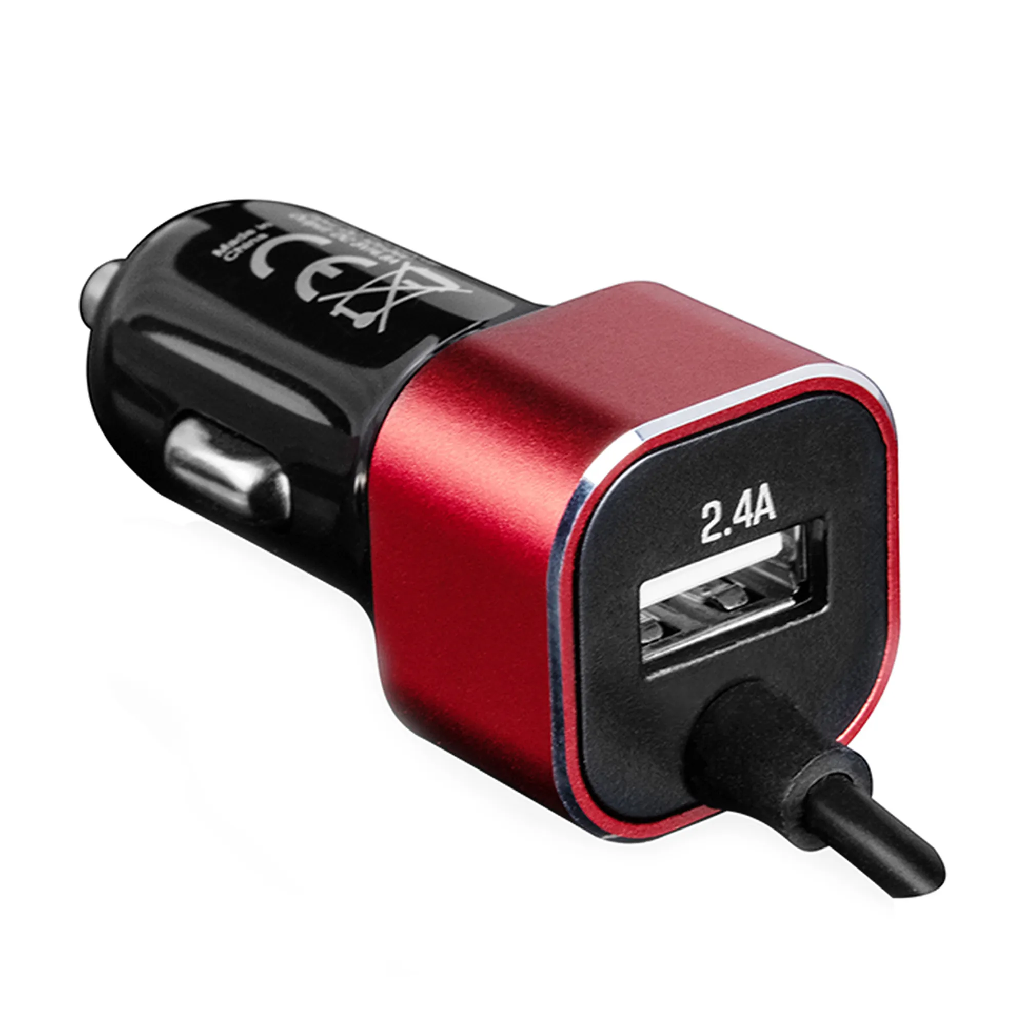 Купить Автозарядка Modecom CU2K-09-TC 2xUSB 24W (USB 2.4A + кабель Type-C USB 2.4A) Black (ZT-MC-CU2K-09-TC) - фото 1
