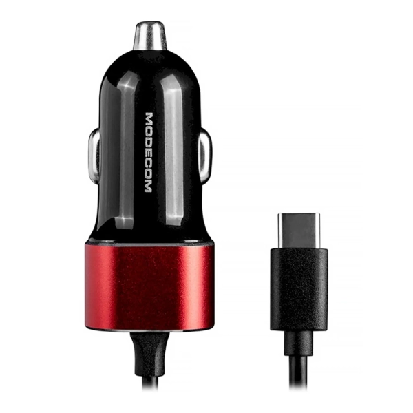 Купить Автозарядка Modecom CU2K-09-TC 2xUSB 24W (USB 2.4A + кабель Type-C USB 2.4A) Black (ZT-MC-CU2K-09-TC) - фото 2