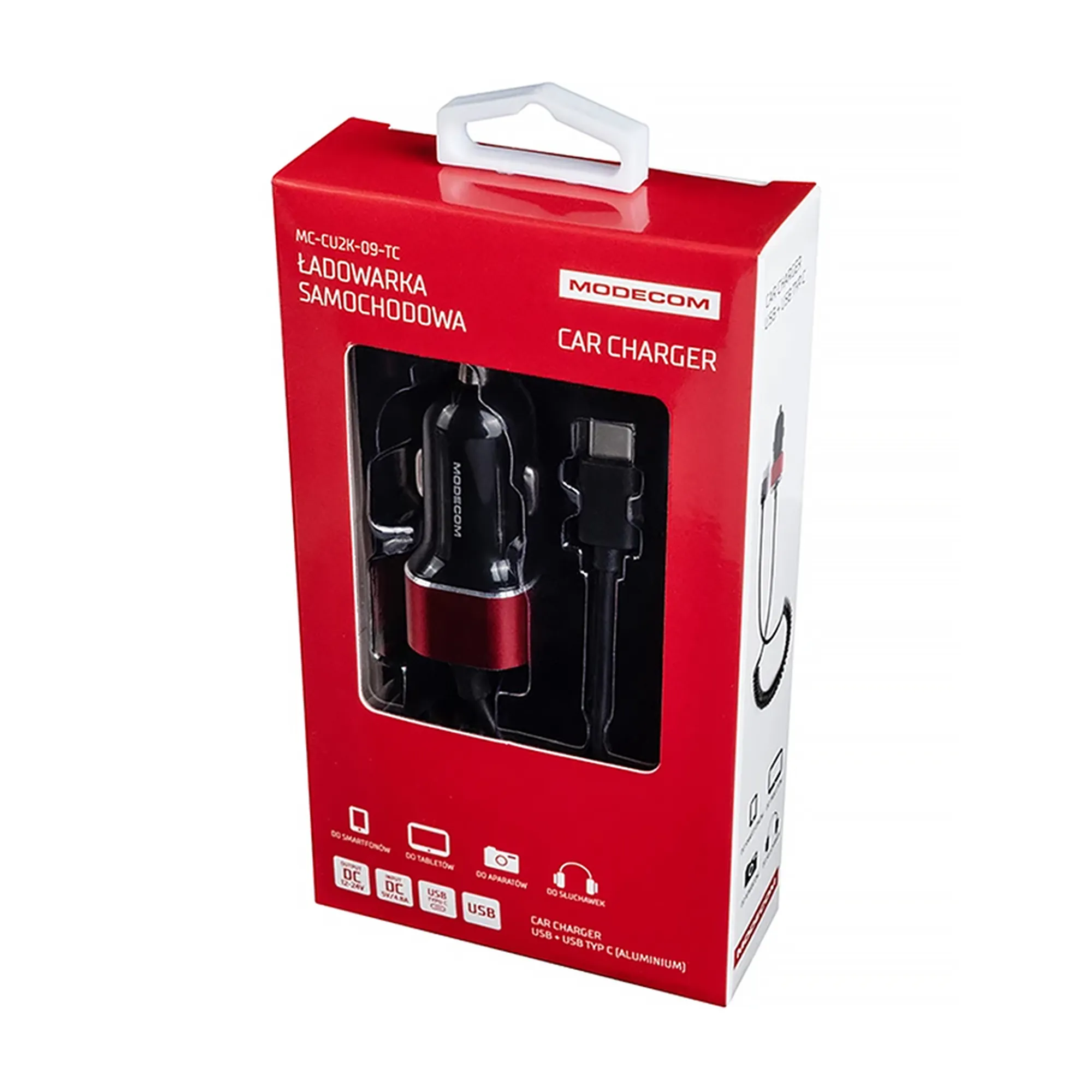 Купить Автозарядка Modecom CU2K-09-TC 2xUSB 24W (USB 2.4A + кабель Type-C USB 2.4A) Black (ZT-MC-CU2K-09-TC) - фото 4