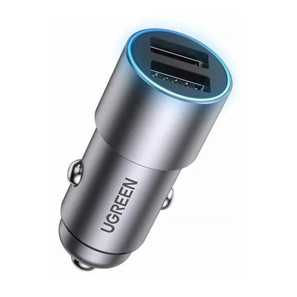 Купить Автозарядка Ugreen CD130 2xUSB 24W (USB-A) QC 3.0 Gray (50592) - фото 2