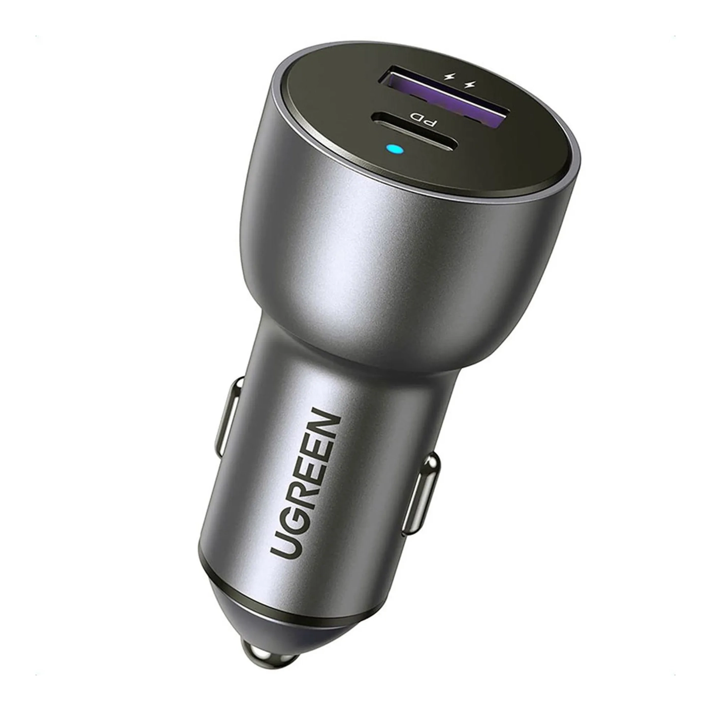 Купити Автозарядка Ugreen CD213 2xUSB 36W (USB-C+USB-A) QC 3.0+ Cosmic Gray (60980) - фото 1