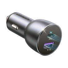 Купити Автозарядка Ugreen CD213 2xUSB 36W (USB-C+USB-A) QC 3.0+ Cosmic Gray (60980) - фото 2