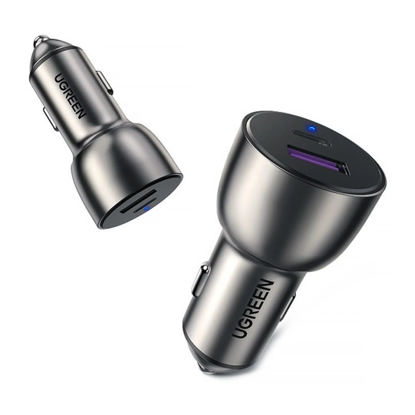 Купити Автозарядка Ugreen CD213 2xUSB 36W (USB-C+USB-A) QC 3.0+ Cosmic Gray (60980) - фото 3
