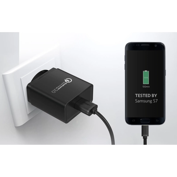 Купить Зарядное устройство Ugreen CD122 1xUSB 18W (USB A QC 3.0) Fast Charger Black (70273) - фото 4