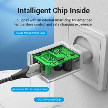 Купить Зарядное устройство Vention 1xUSB 18W (USB-A) QC3.0 White (FABW0-EU) - фото 10