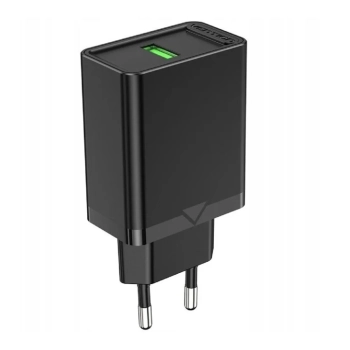Купити Зарядний пристрій Vention 1xUSB 18W (USB-A) QC3.0 Black (FABB0-EU) - фото 1