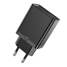 Купити Зарядний пристрій Vention 1xUSB 18W (USB-A) QC3.0 Black (FABB0-EU) - фото 2