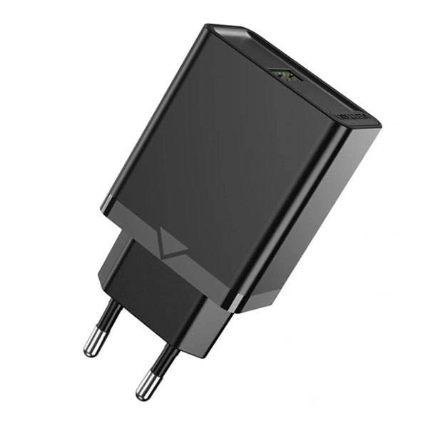 Купити Зарядний пристрій Vention 1xUSB 18W (USB-A) QC3.0 Black (FABB0-EU) - фото 2