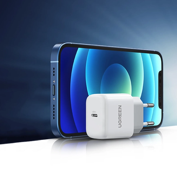 Купити Зарядний пристрій Ugreen CD241 1xUSB 20W (USB С QC4.0+/PD3.0) Mini Charger White (10220) - фото 4