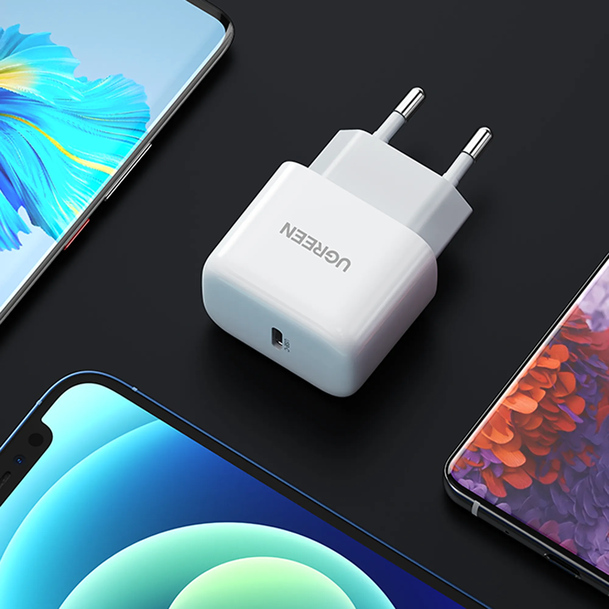 Купити Зарядний пристрій Ugreen CD241 1xUSB 20W (USB С QC4.0+/PD3.0) Mini Charger White (10220) - фото 5