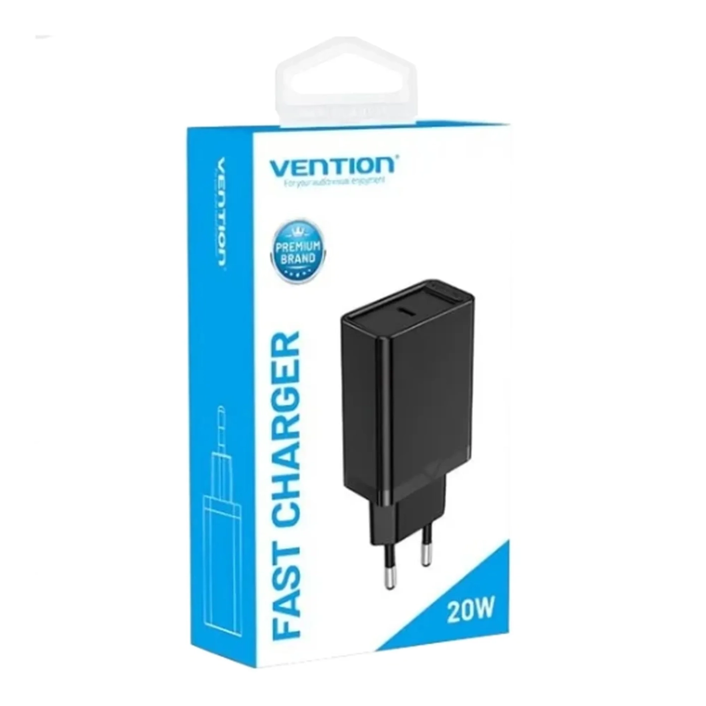 Купить Зарядное устройство Vention 1xUSB 20W (USB-С) PD Black (FADB0-EU) - фото 4