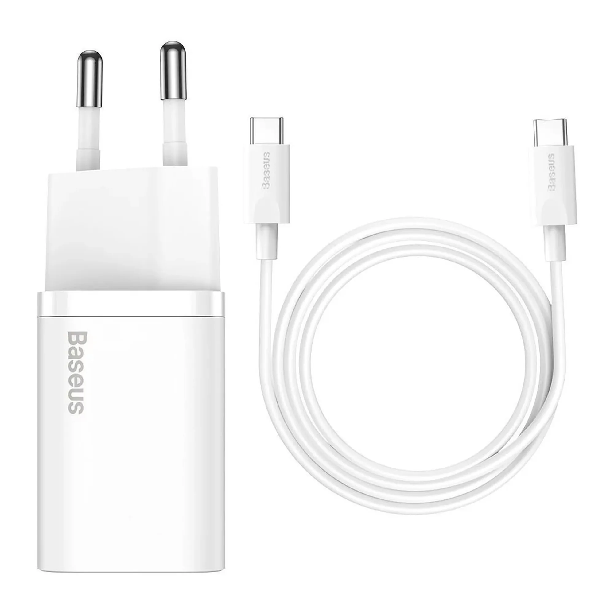 Купить Зарядное устройство Baseus 1xUSB 25W (USB-C) + Cable Type-C White (TZCCSUP-L02) - фото 1