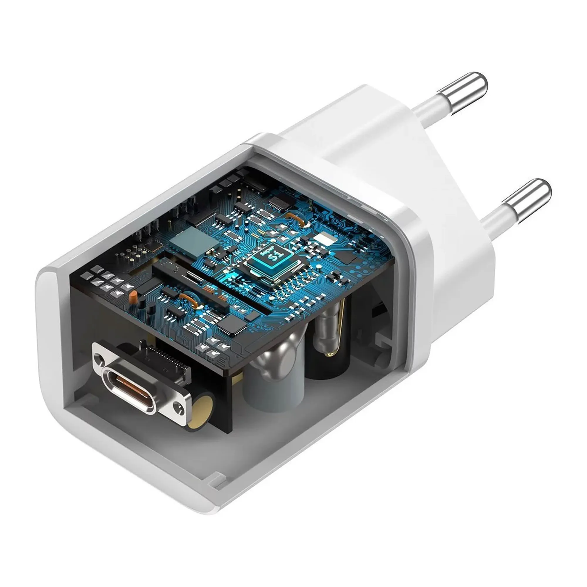 Купить Зарядное устройство Baseus 1xUSB 25W (USB-C) + Cable Type-C White (TZCCSUP-L02) - фото 8