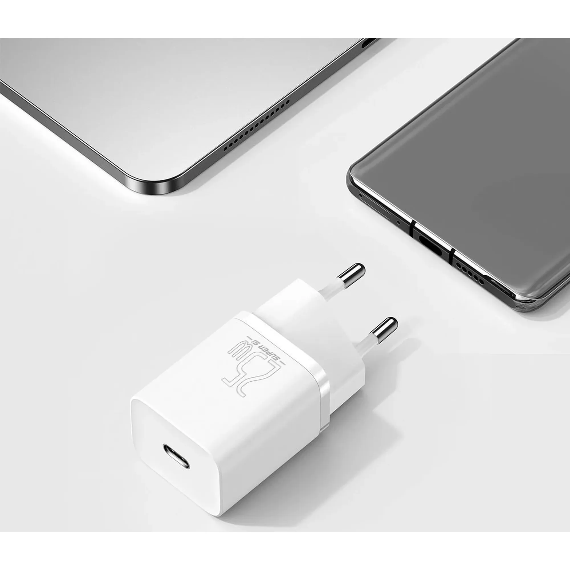 Купить Зарядное устройство Baseus 1xUSB 25W (USB-C) + Cable Type-C White (TZCCSUP-L02) - фото 9