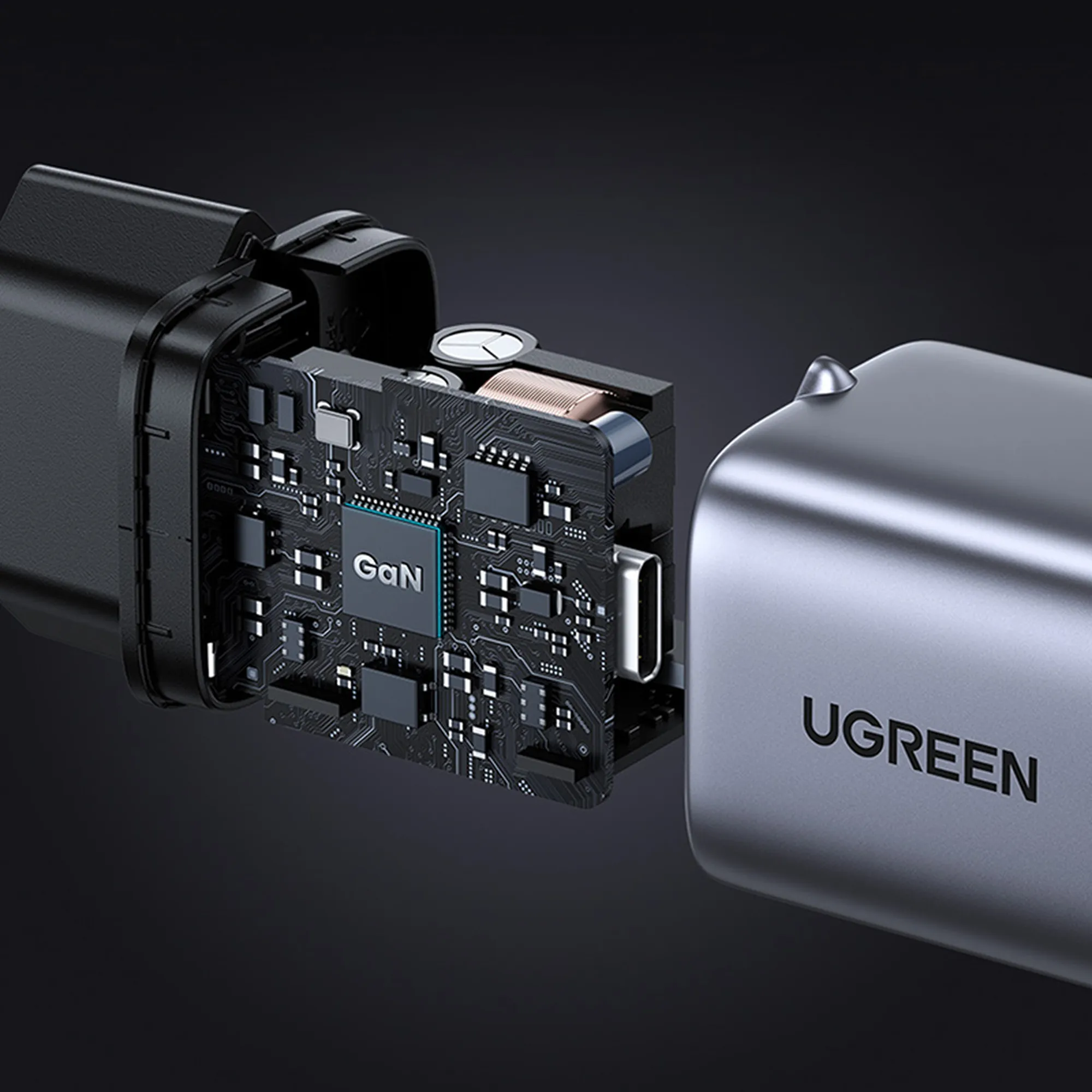 Купить Зарядное устройство Ugreen Nexode CD319 1xUSB 30W Gan Type-C PD Mini Gray (90666) - фото 6